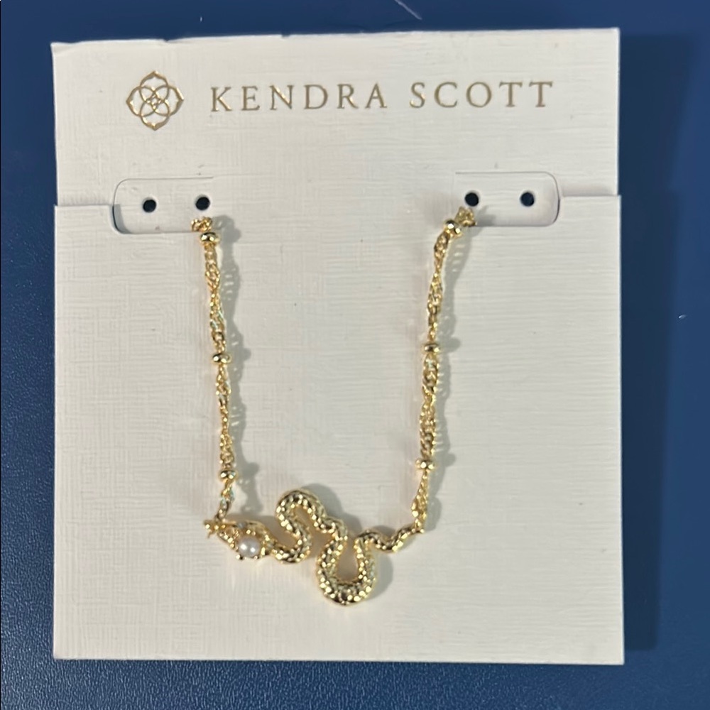 Kendra Scott Gold Necklace with Snake Charm